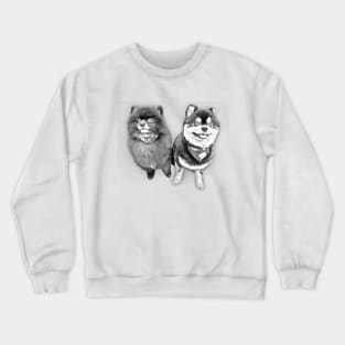 Mini Pomeranian Sketch Art Design Crewneck Sweatshirt